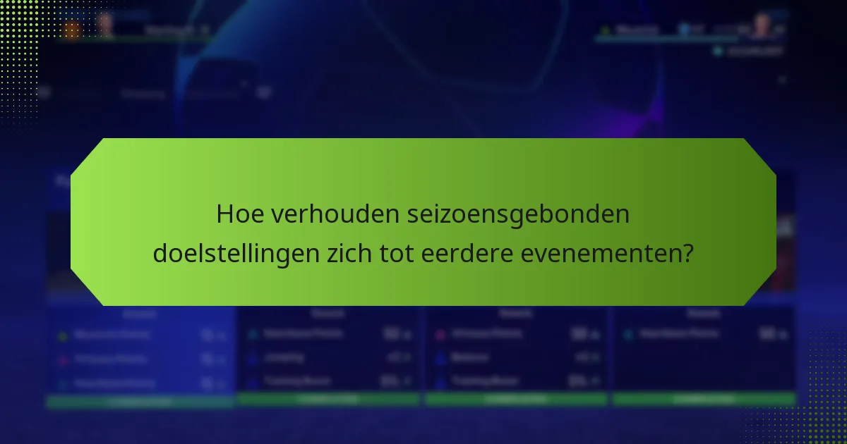 Welke beloningen kunnen spelers verdienen met seizoensgebonden doelstellingen?