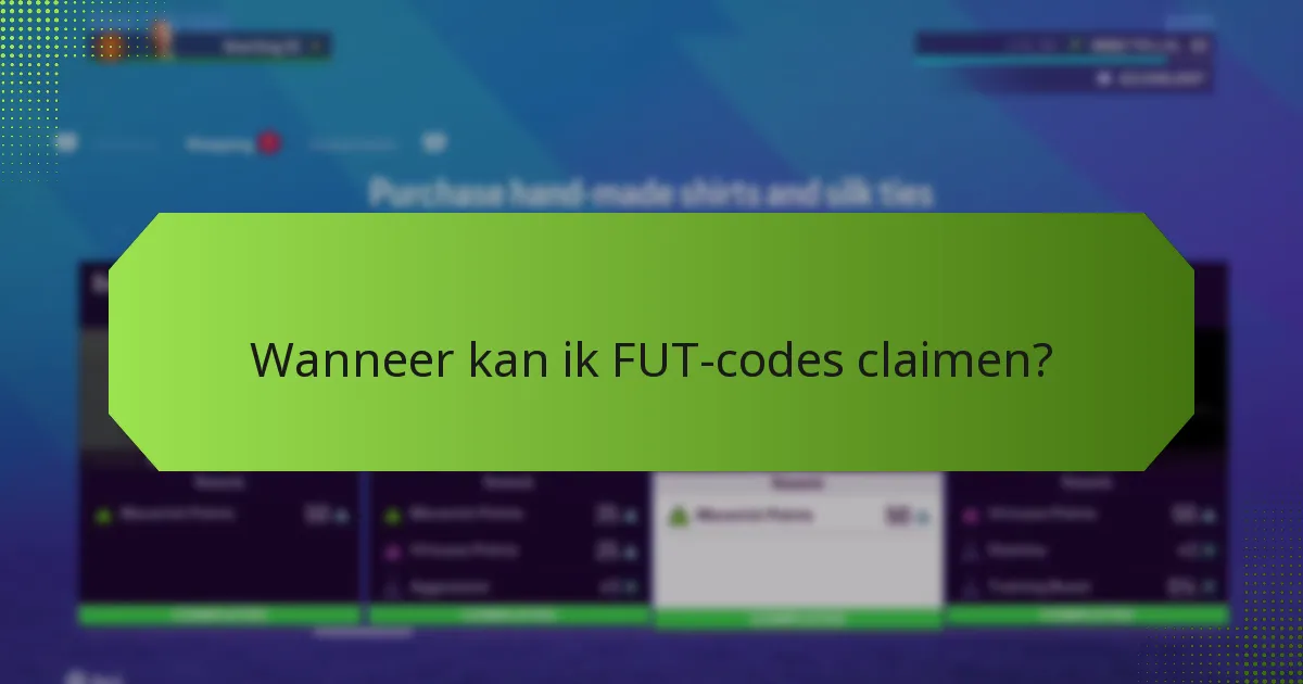 Wat zijn de geschiktheidseisen voor het claimen van FUT-codes?